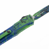Microtech 1142-1GMPWBKSPLS Combat Troodon Green Mamba/ PW Blue Light Blue Splatter - Image 2