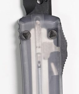 Microtech 119-1DLCTCLSH Ultratech Hellhound Clear Top Engraved