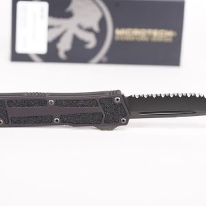 Microtech 278-3DLCTSH Scarab II Shadow BLK Serrated Blade