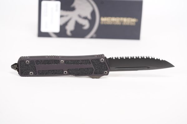 Microtech 278-3DLCTSH Scarab II Shadow BLK Serrated Blade