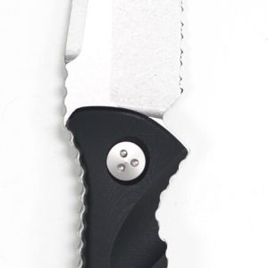 Microtech 93M-12 SOCOM Alpha Mini Warcom Stonewash Front Serrated