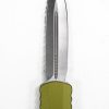 Microtech 225-6OD Dirac D/E Satin Serrated OD Green - Image 4
