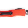 Microtech 702-1RD Hera Black DLC D/E Dagger, RED Handles - Image 3