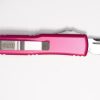Microtech 233-10PK UTX-85 Stonewashed Tanto, PINK Handles - Image 5