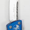 Microtech 240-10BL Troodon Mini Stonewashed Tanto, Blue - Image 3