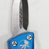Microtech 238-4BL Troodon Mini SATIN Blade, Blue Handle - Image 3