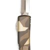 Microtech 122-15LPGETACS Ultratech Tan Geo Camo Front Serrations - Image 2