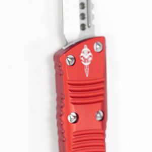 Microtech 819-10RDS Mini Troodon Hellhound Stronewash Red