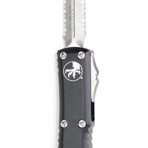 Microtech 232-D12 UTX-85 D/E Stonewash Serrated