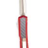 Microtech 206-13RDCFIS Makora D/E BRZ Carbon Fiber Inlay Red - Image 2