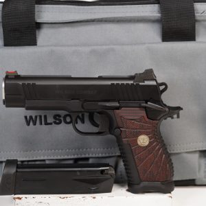 Wilson Combat Experior 9mm Black over Black Magwell Red Grips Free S&H