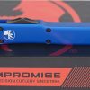 Microtech 149-1BL UTX-70 Black, Blue Aluminum Handles - Image 3