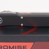 Microtech 149-5 UTX-70 Satin Partial Serrated, Black Handles - Image 3