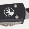 Microtech 149-5 UTX-70 Satin Partial Serrated, Black Handles - Image 5