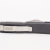 Microtech 233-11 UTX-85 AUTO OTF 3" Stonewashed Tanto Combo Blade, Black Aluminum Handles - Image 5