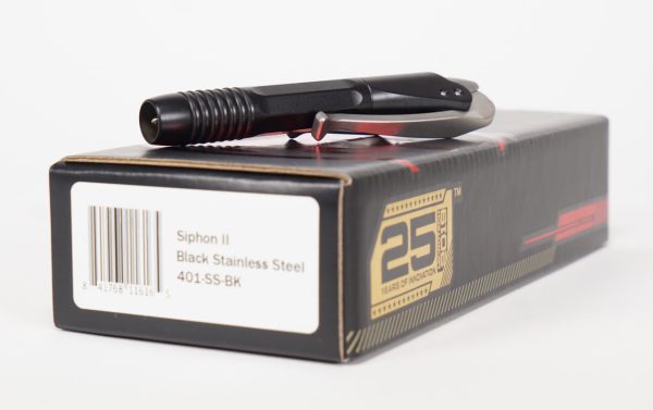 Microtech Siphon II Black Stainless Steel Pen