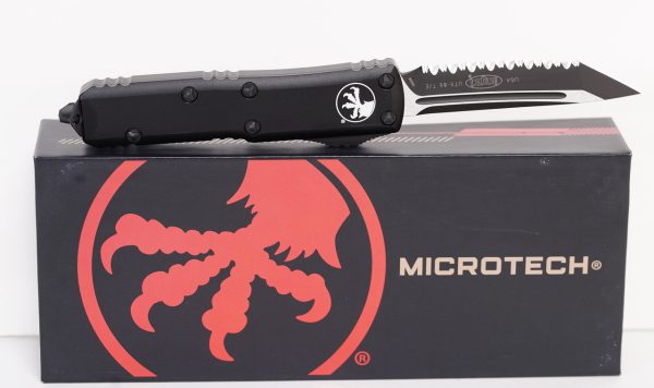 Microtech 233-3T UTX-85 Black Tanto Full Serrated Blade