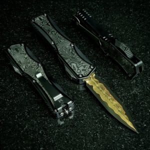 Heretic Custom Colossus Baker Forge Damascus D/F