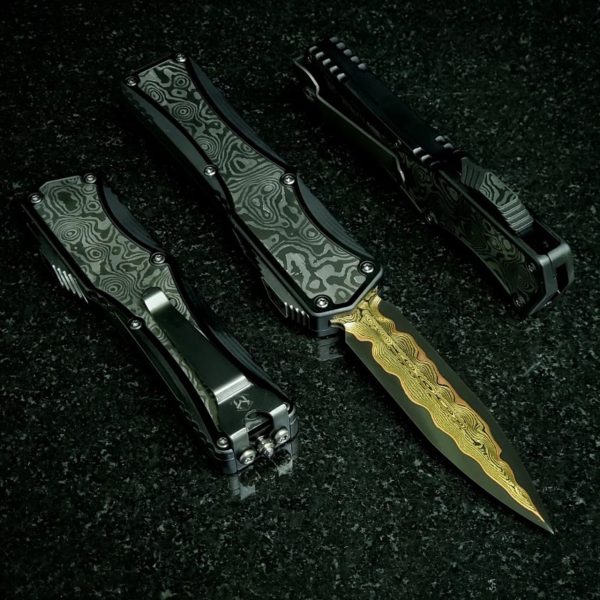 Heretic Custom Colossus Baker Forge Damascus D/F