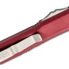 Microtech 121-10MR Ultratech Stonewashed, Merlot Red Handles - Image 3