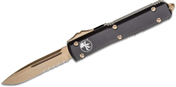 Microtech Ultratech Bronze Drop Point BLK Aluminum Handle