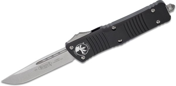 Microtech 143-10 Combat Troodon Stonewashed Drop Point Plain