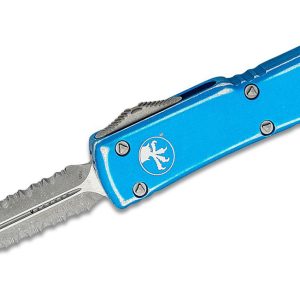 Microtech 147-D12DBL UTX-70 Apocalyptic D/E Distressed Blue