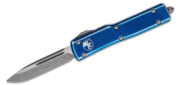 Microtech 148-10DBL UTX-70 Stonewashed Drop Point Plain