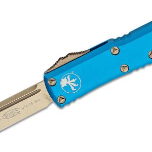 Microtech 231-13BL UTX-85 S/E Bronze w/ Blue Handle