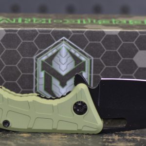 Heretic Martyr Manual Knife Green Aluminum Handel 3"