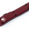 Microtech 147-1MR UTX-70 Black, Merlot Aluminum Handles - Image 5